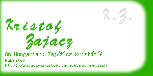 kristof zajacz business card